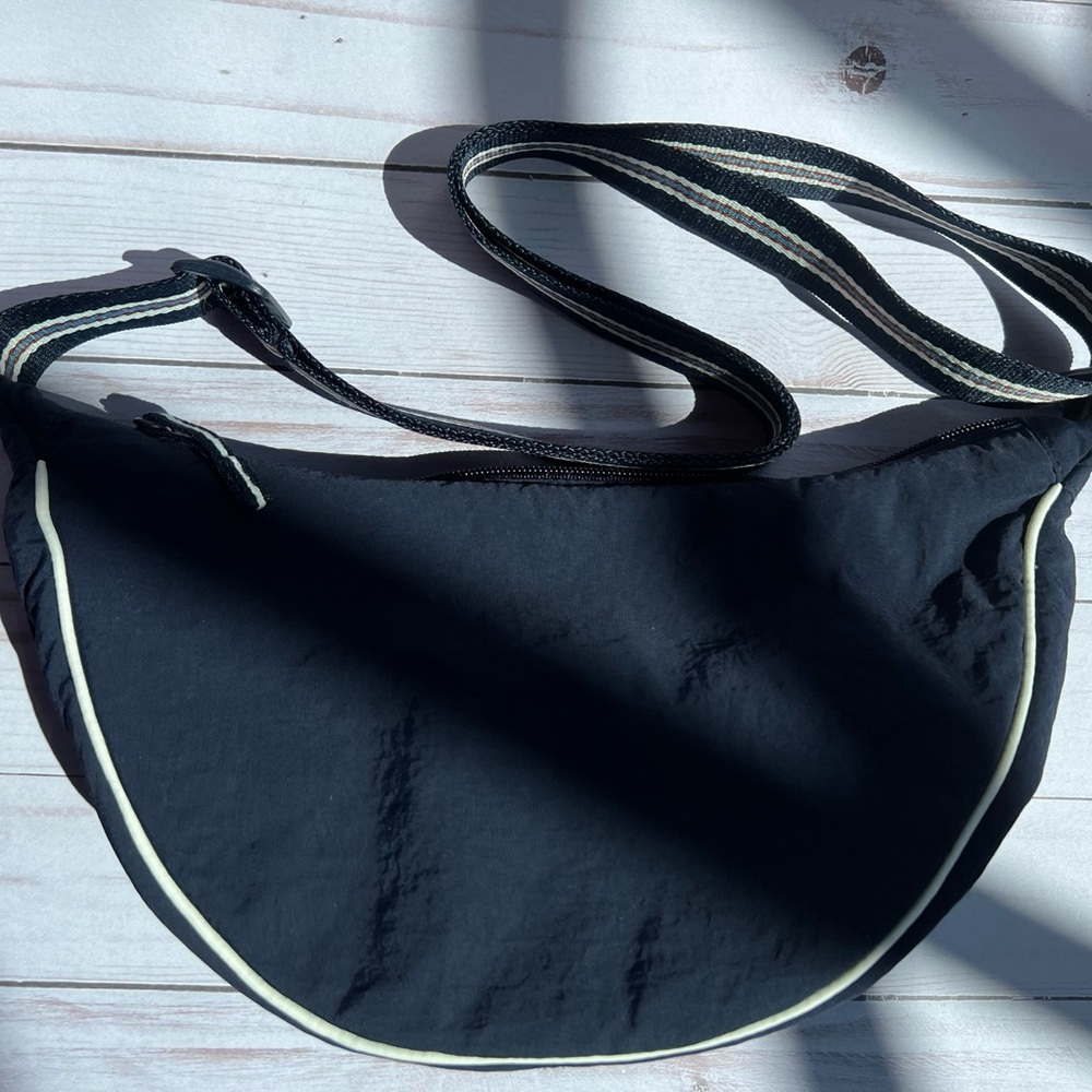 UNIQLO Round Mini Shoulder Bag - Navy Striped